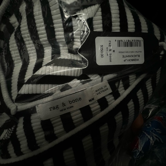 rag & bone striped black white rib knit dress - Picture 8 of 12